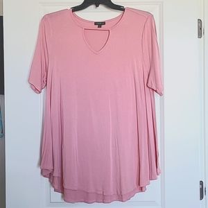 Lane Bryant Flowy Pink Shirt